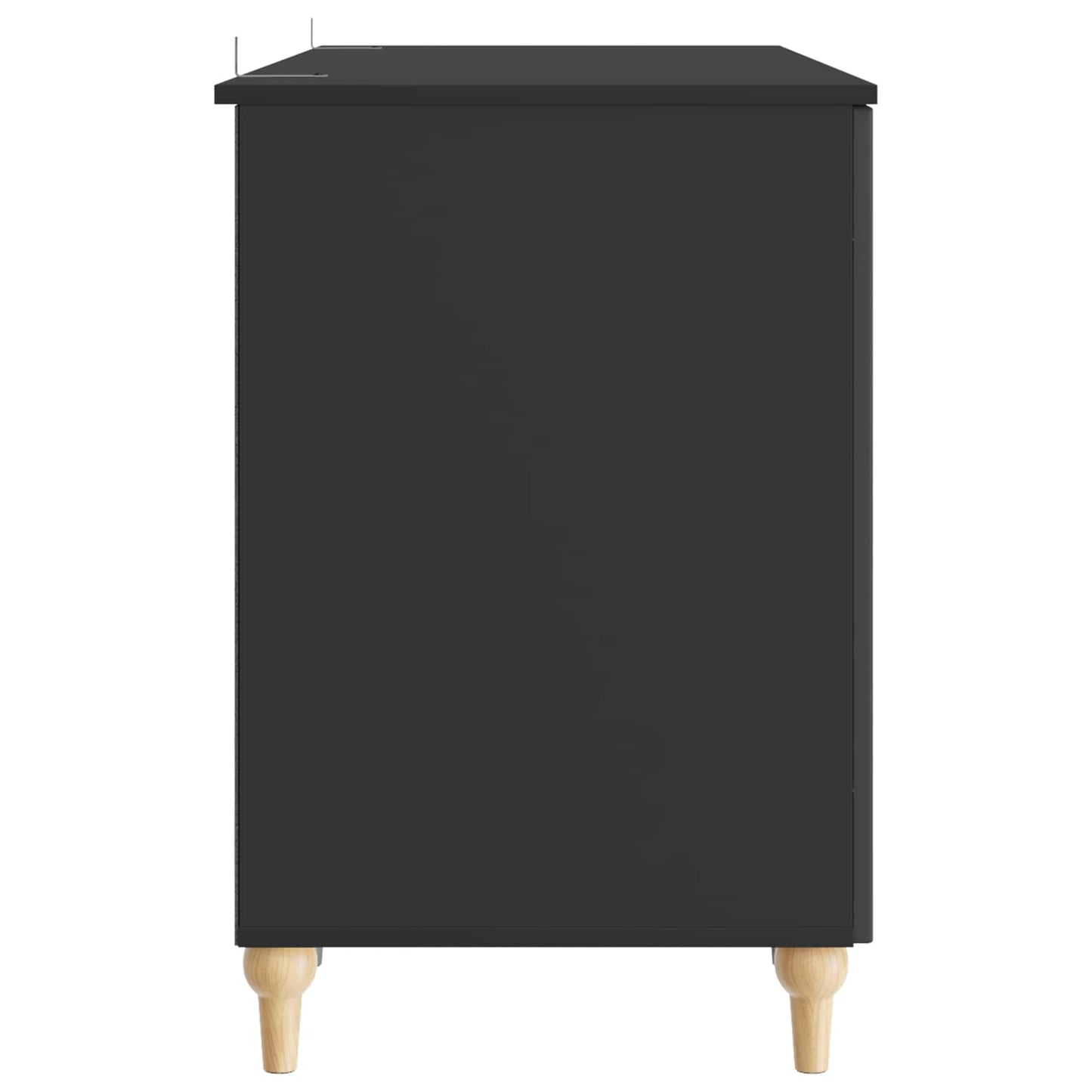 Schreibtisch mit Regal Schwarz 142,5 x 50 x 75 cm Holzwerkstoff