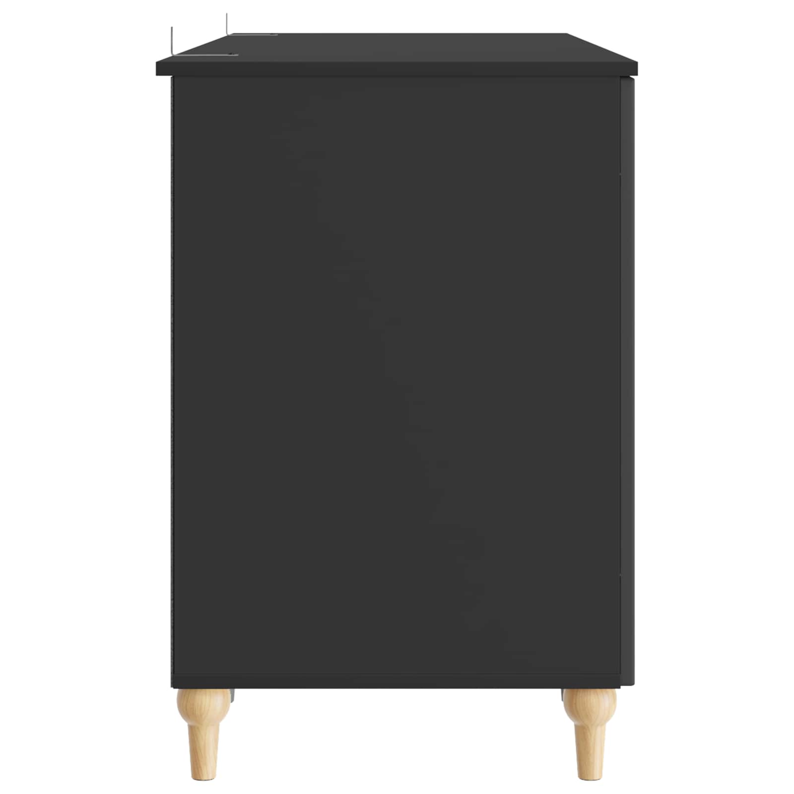 Schreibtisch mit Regal Schwarz 142,5 x 50 x 75 cm Holzwerkstoff