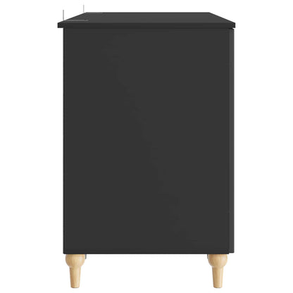 Schreibtisch mit Regal Schwarz 142,5 x 50 x 75 cm Holzwerkstoff