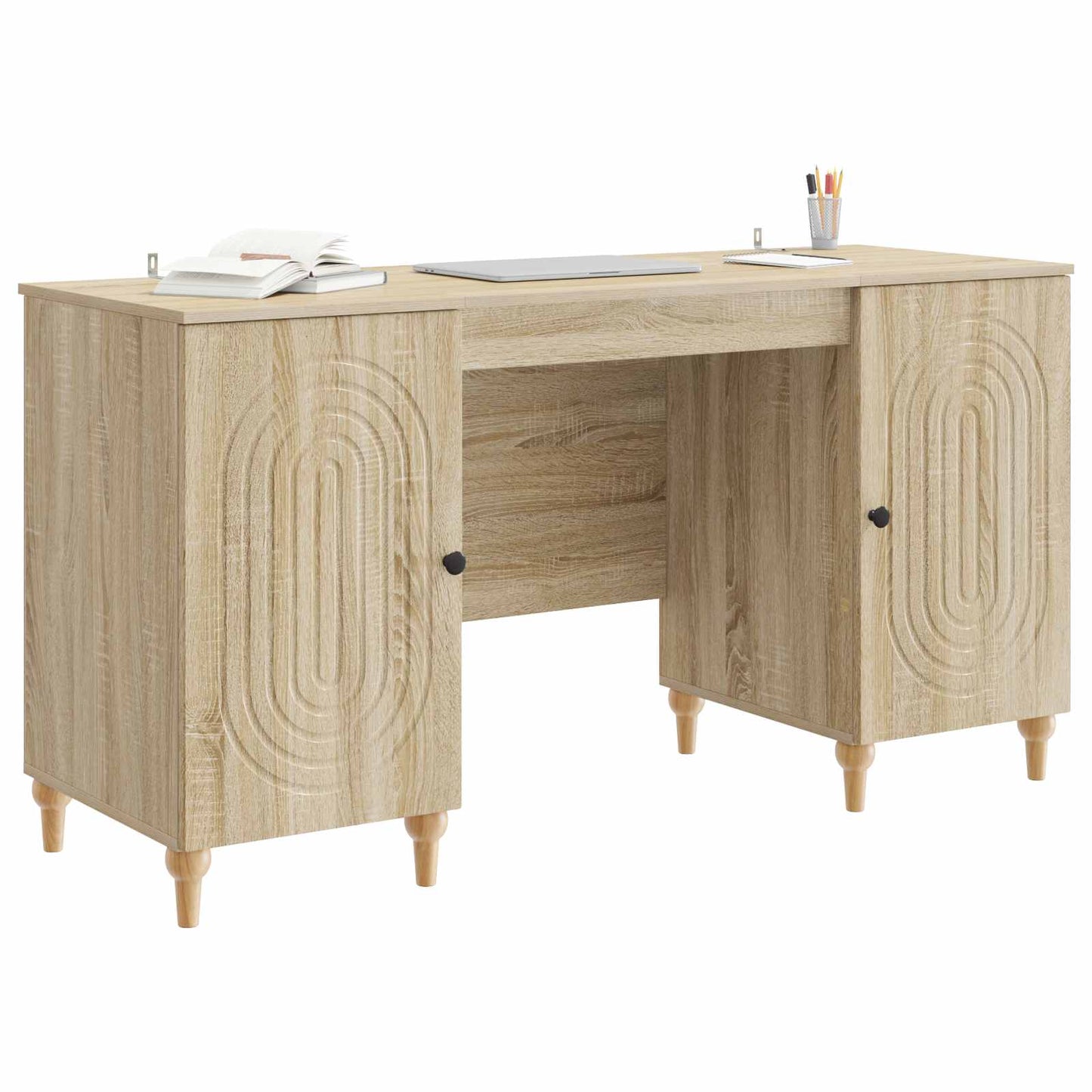 Schreibtisch mit Regal Sonoma 142,5 x 50 x 75 cm Holzwerkstoff