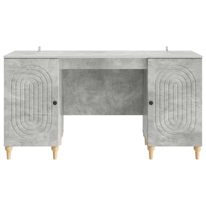 Schreibtisch mit Tür Betongrau 142,5 x 50 x 75 cm Holzwerkstoff