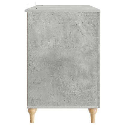 Schreibtisch mit Tür Betongrau 142,5 x 50 x 75 cm Holzwerkstoff
