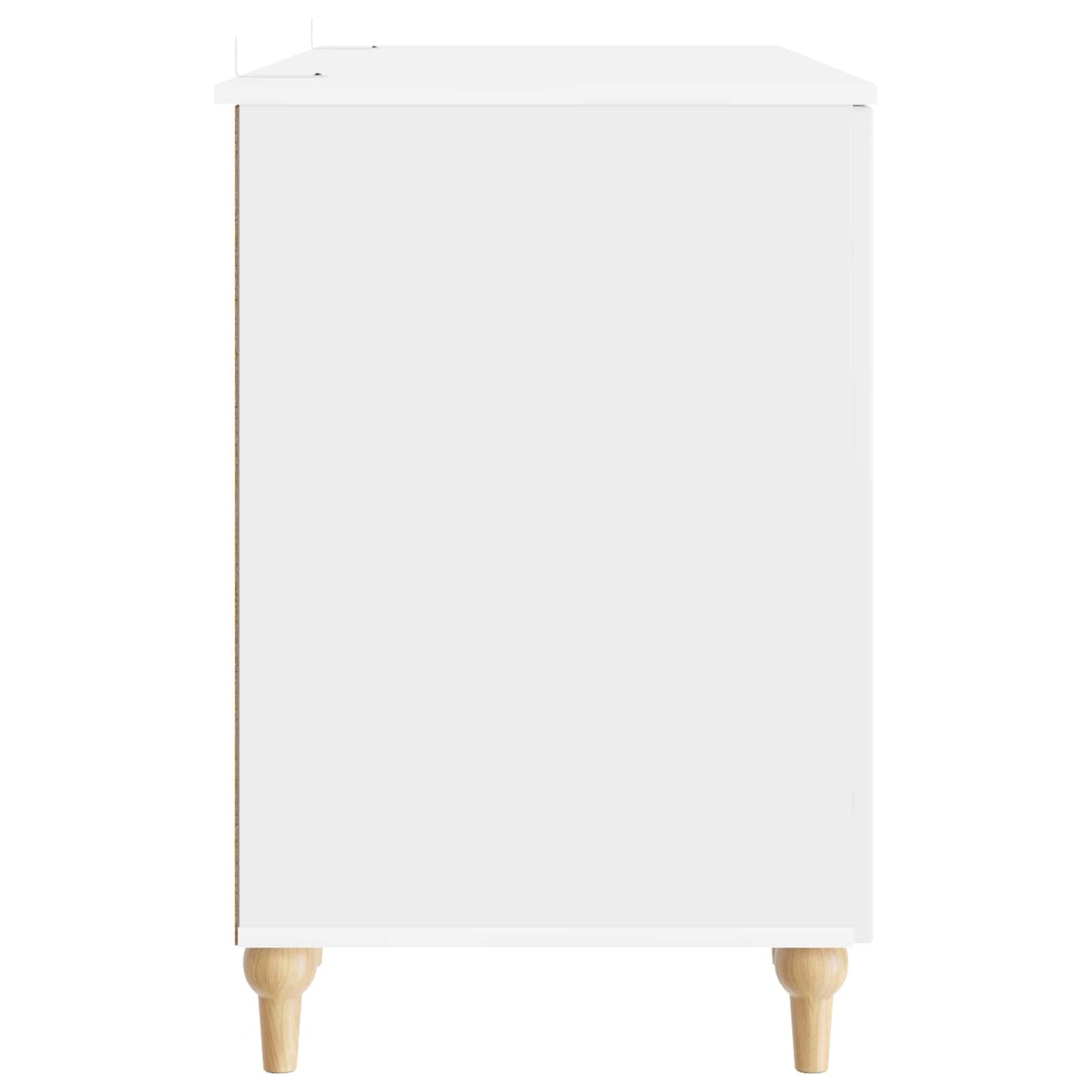 Schreibtisch Glänzend Weiß 142,5 x 50 x 75 cm Holzwerkstoff