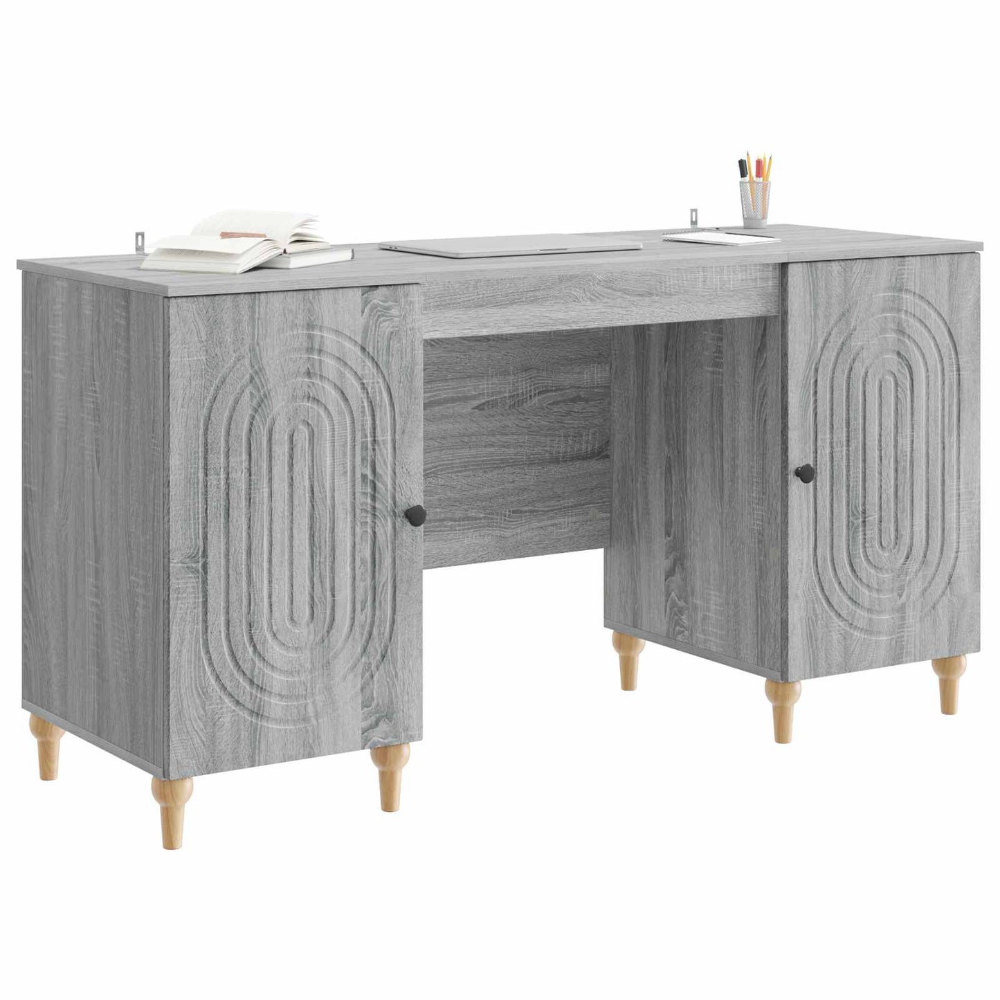 Schreibtisch Graues Sonoma 142,5 x 50 x 75 cm Holzwerkstoff