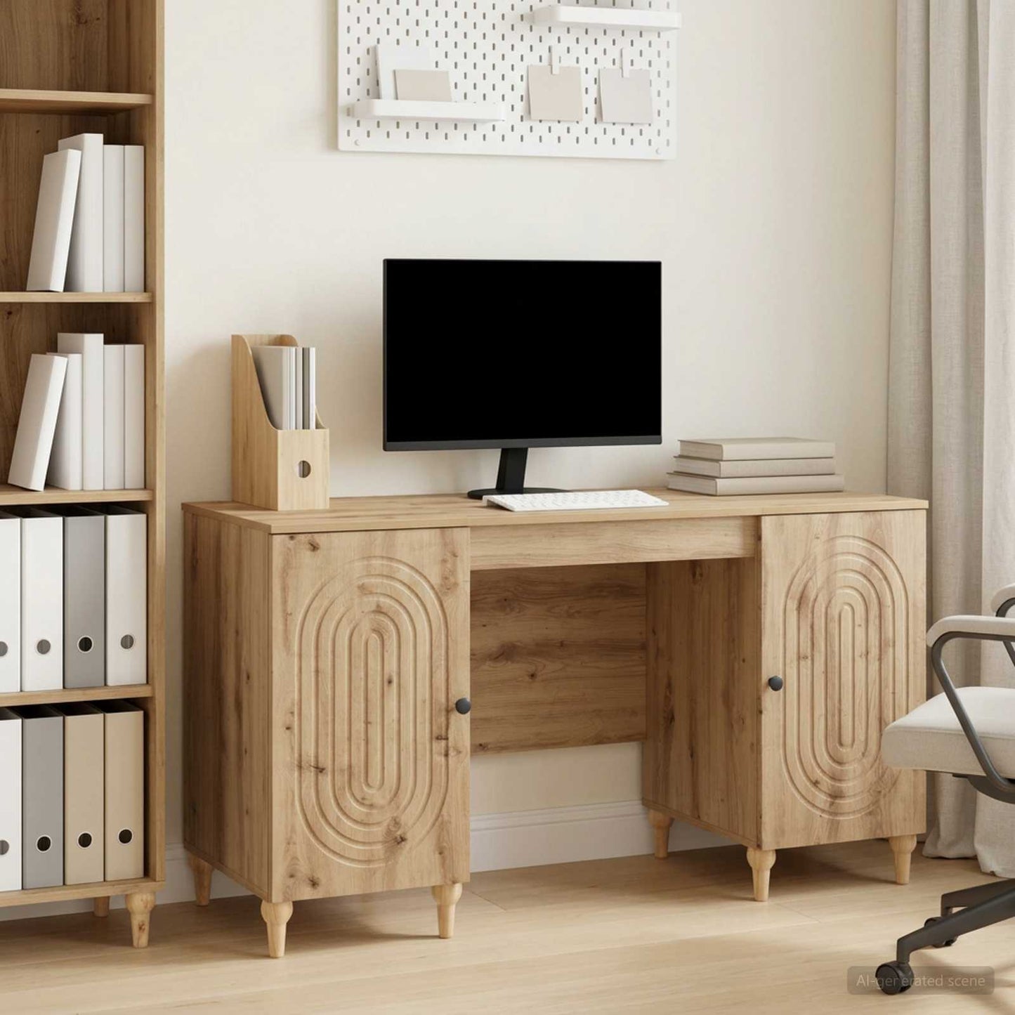 Schreibtisch Artisan-Eiche Holzwerkstoff 142,5 x 50 x 75 cm