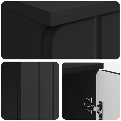Schreibtisch mit Regal Schwarz 142,5 x 50 x 75 cm Holzwerkstoff