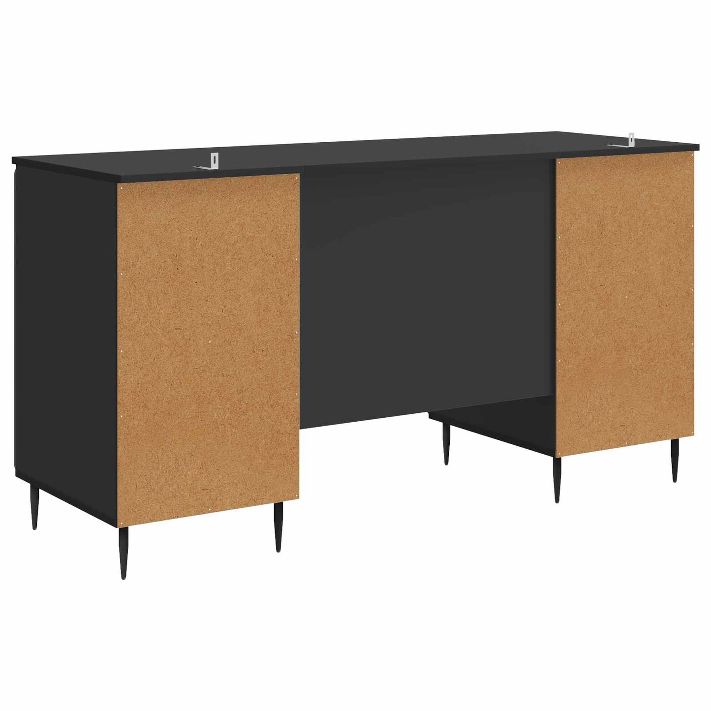 Schreibtisch mit Regal Schwarz 142,5 x 50 x 75 cm Holzwerkstoff
