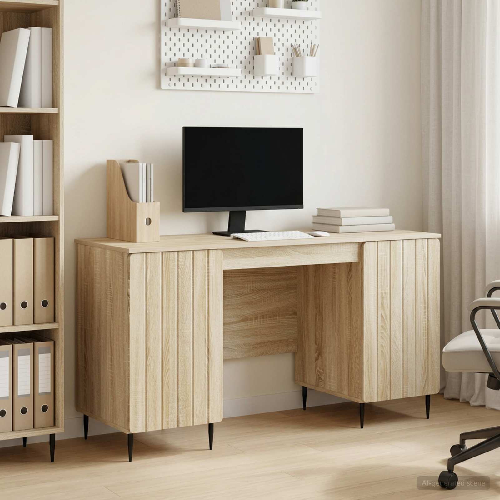 Schreibtisch Sonoma-Eiche 142,5 x 50 x 75 cm Holzwerkstoff