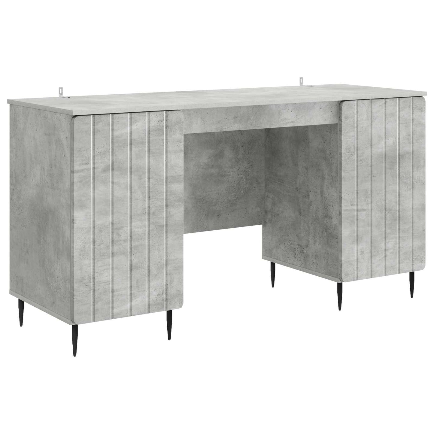 Schreibtisch mit Tür Betongrau 142,5 x 50 x 75 cm Holzwerkstoff
