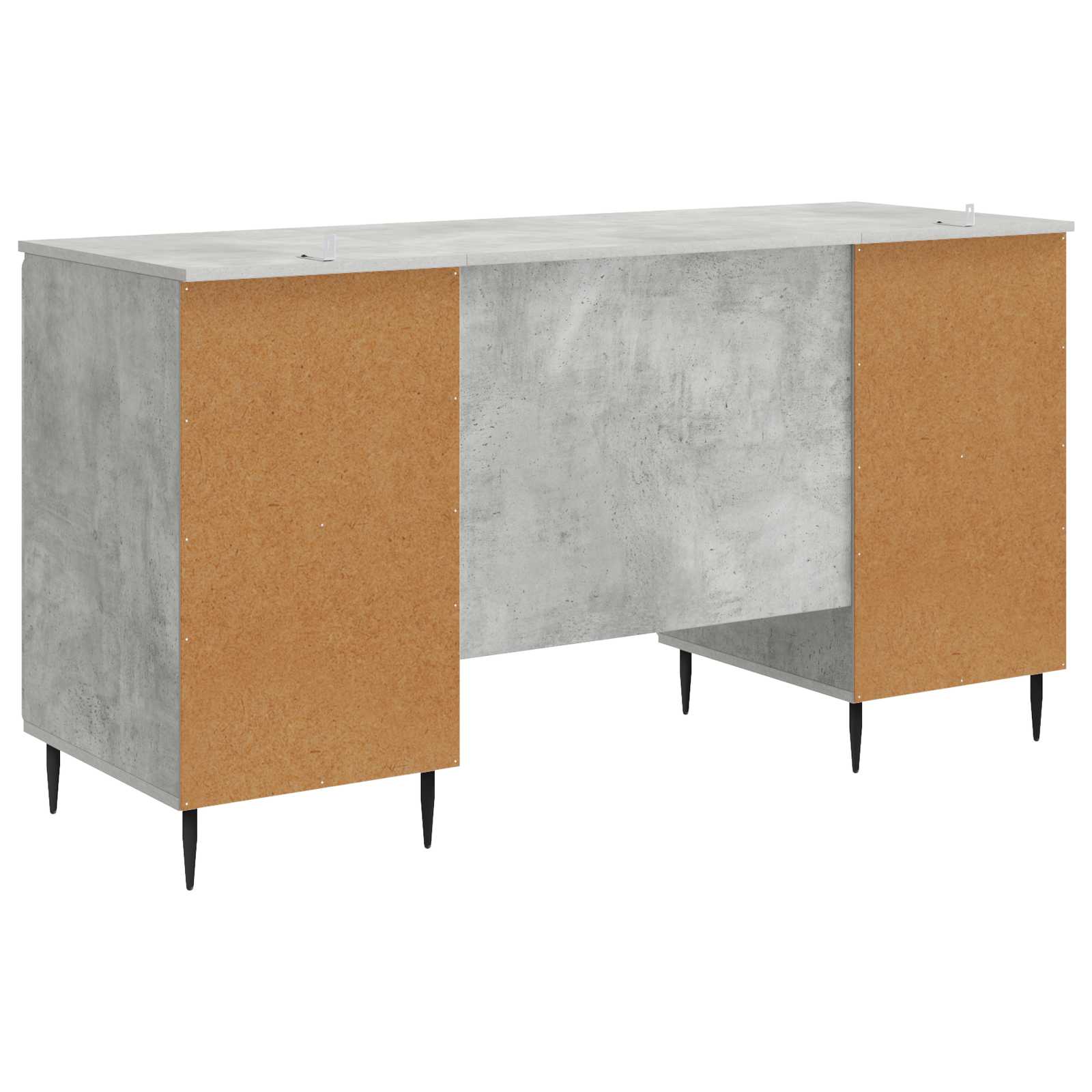 Schreibtisch mit Tür Betongrau 142,5 x 50 x 75 cm Holzwerkstoff