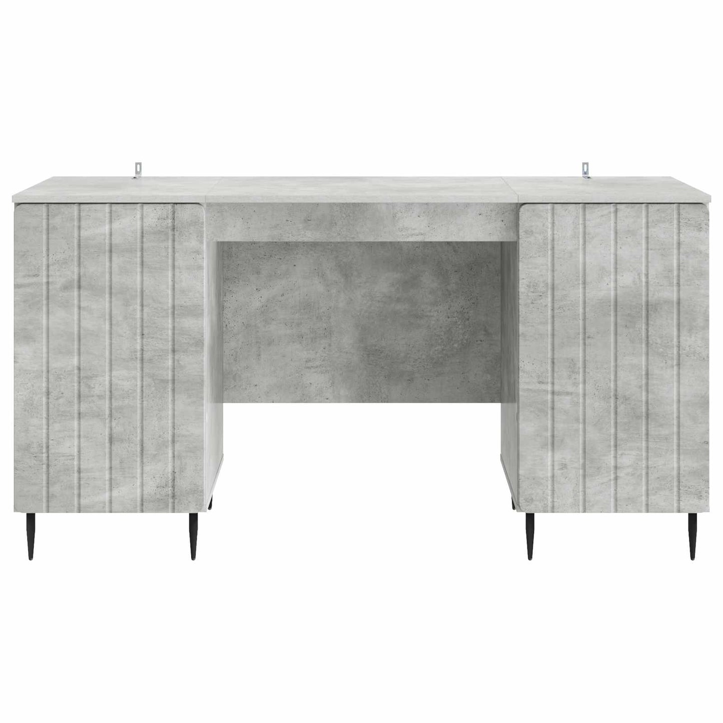 Schreibtisch mit Tür Betongrau 142,5 x 50 x 75 cm Holzwerkstoff