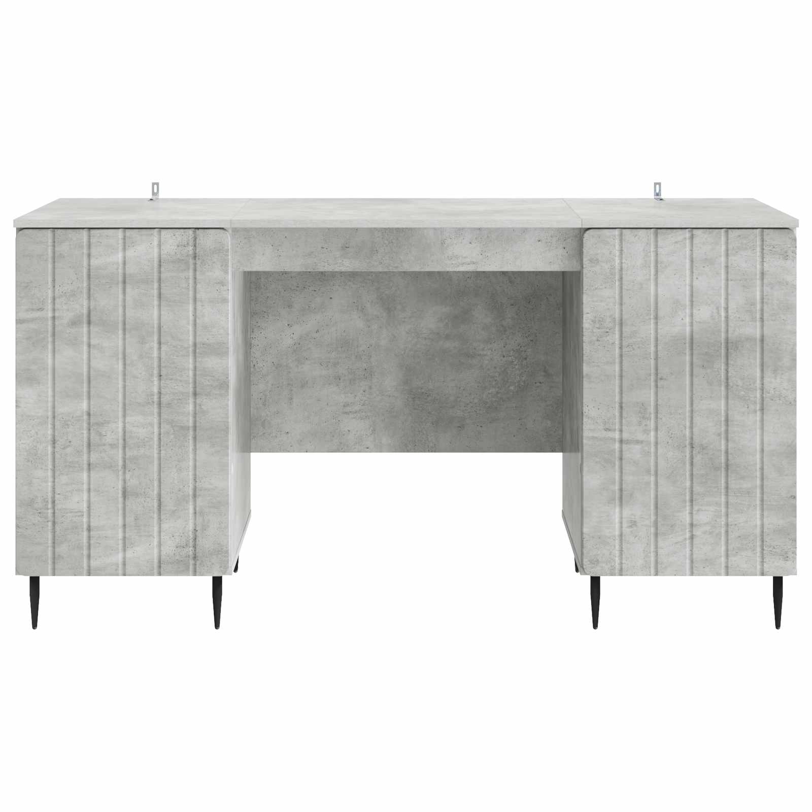 Schreibtisch mit Tür Betongrau 142,5 x 50 x 75 cm Holzwerkstoff