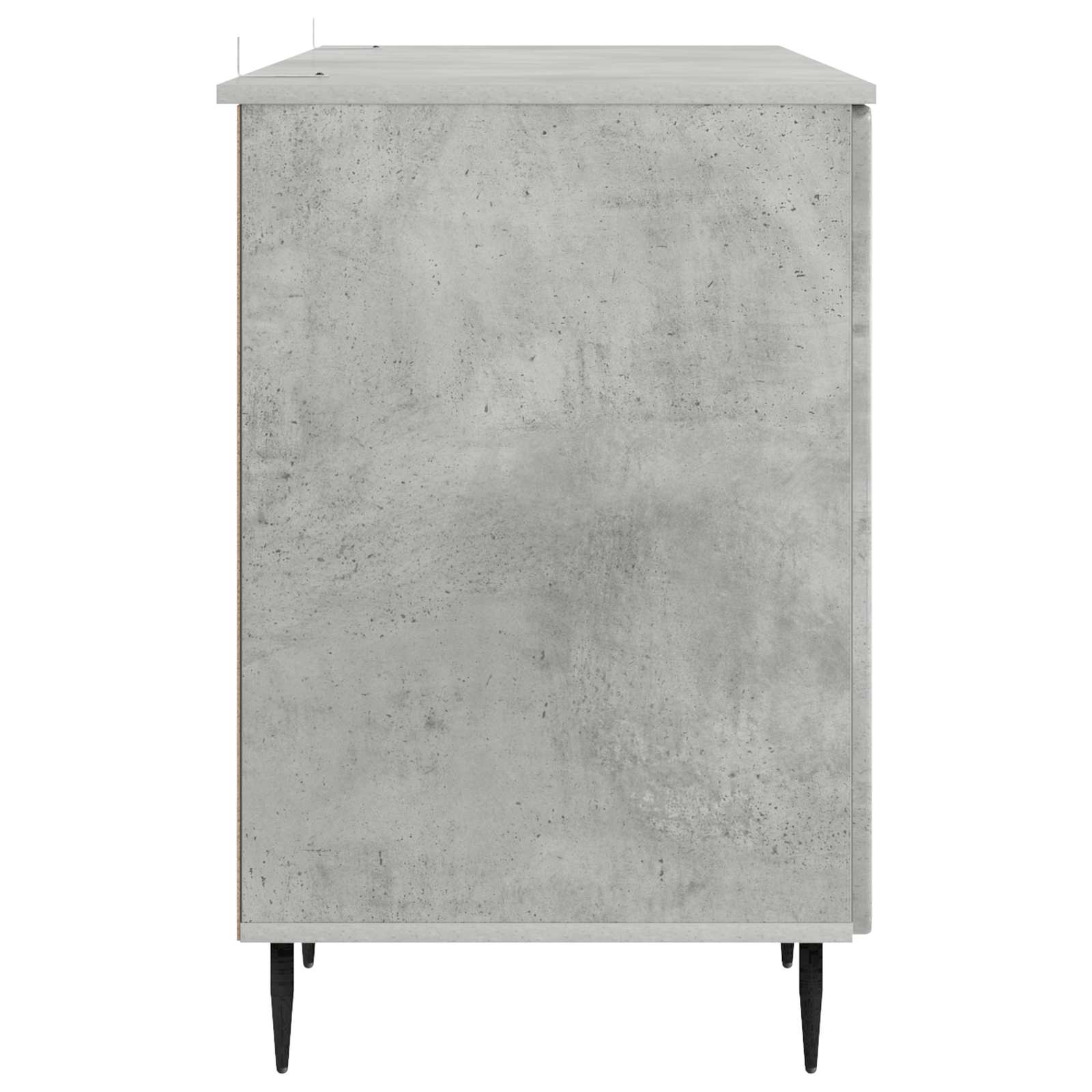 Schreibtisch mit Tür Betongrau 142,5 x 50 x 75 cm Holzwerkstoff