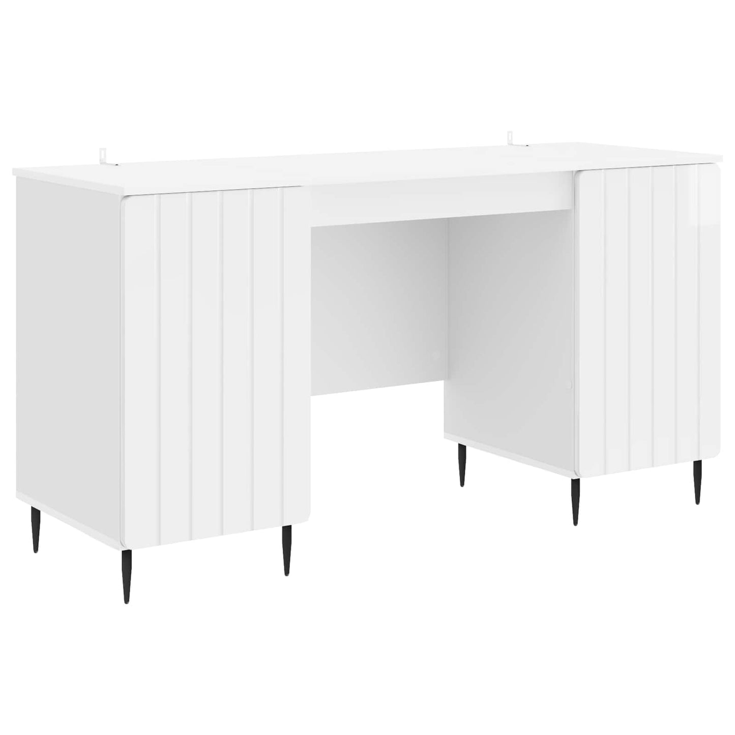 Schreibtisch Hochglanz Weiß 142,5 x 50 x 75 cm Holzwerkstoff