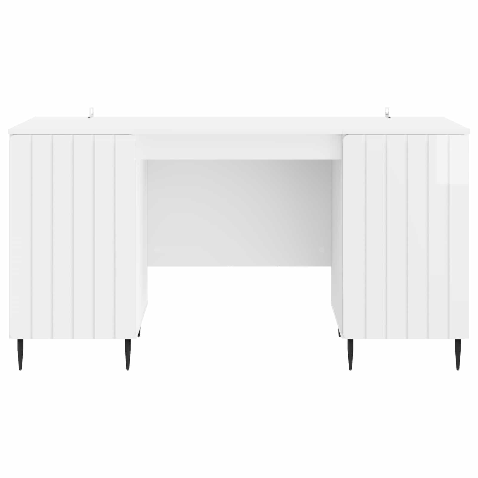 Schreibtisch Hochglanz Weiß 142,5 x 50 x 75 cm Holzwerkstoff
