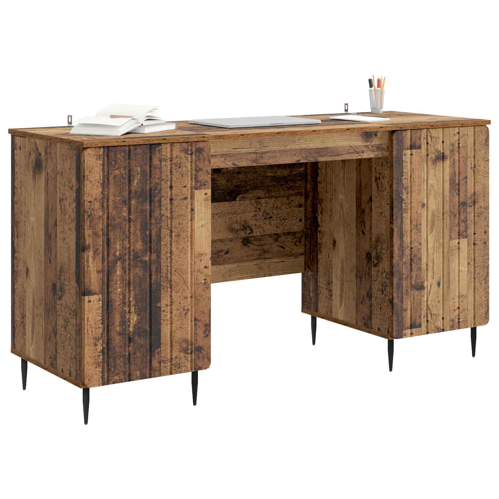 Schreibtisch mit Regal Altholz 142,5 x 50 x 75 cm Holzwerkstoff