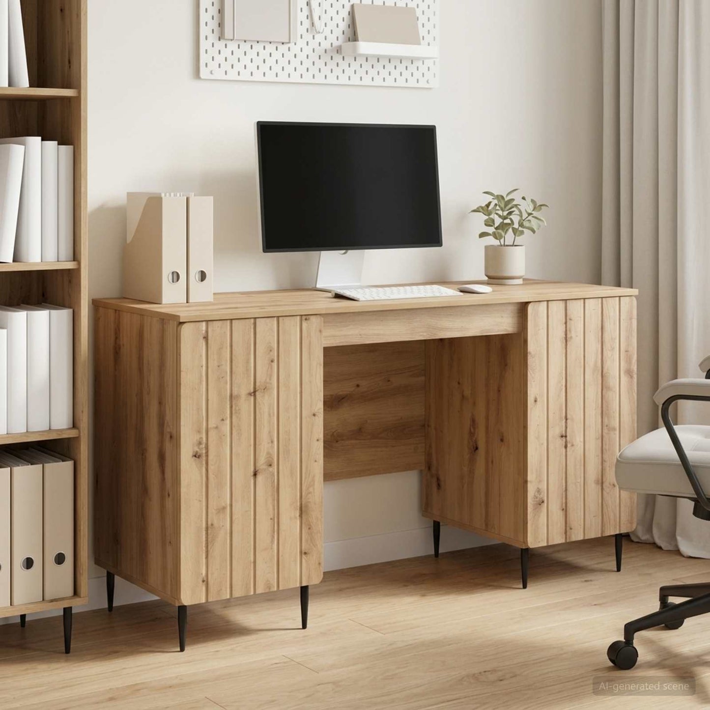 Schreibtisch Artisan-Eiche Holzwerkstoff 142,5 x 50 x 75 cm