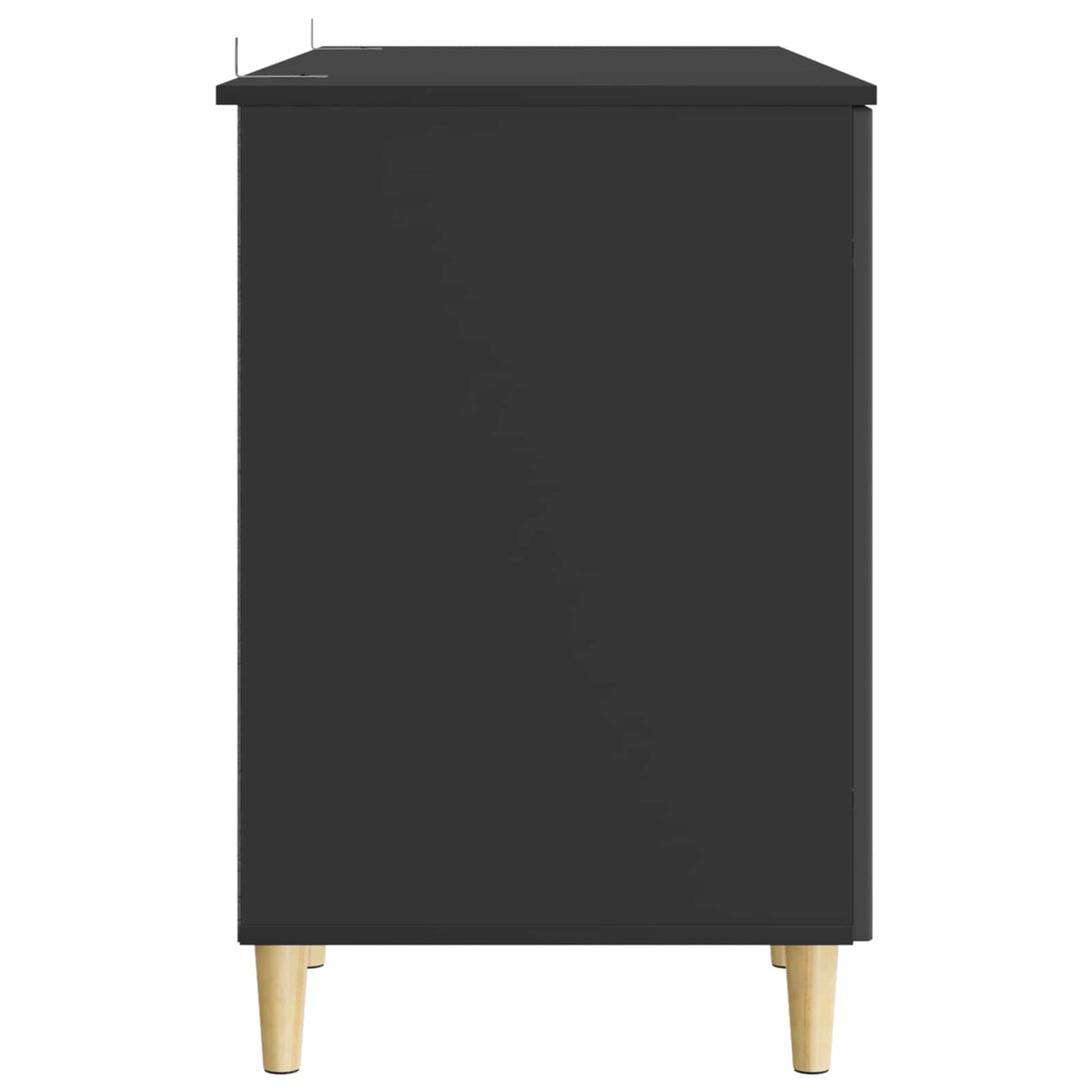 Schreibtisch mit Regal Schwarz 142,5 x 50 x 75 cm Holzwerkstoff