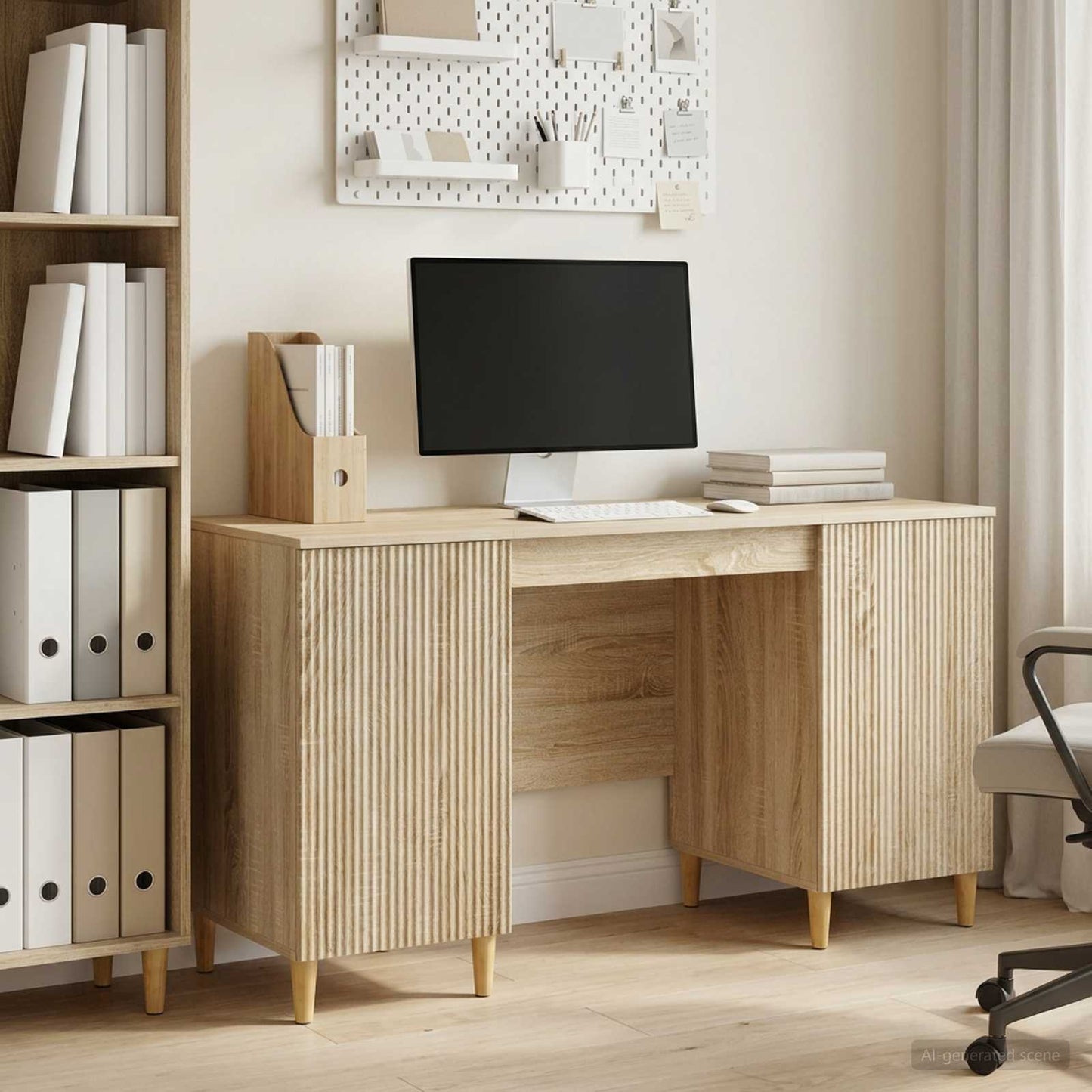 Schreibtisch Sonoma-Eiche 142,5 x 50 x 75 cm Holzwerkstoff