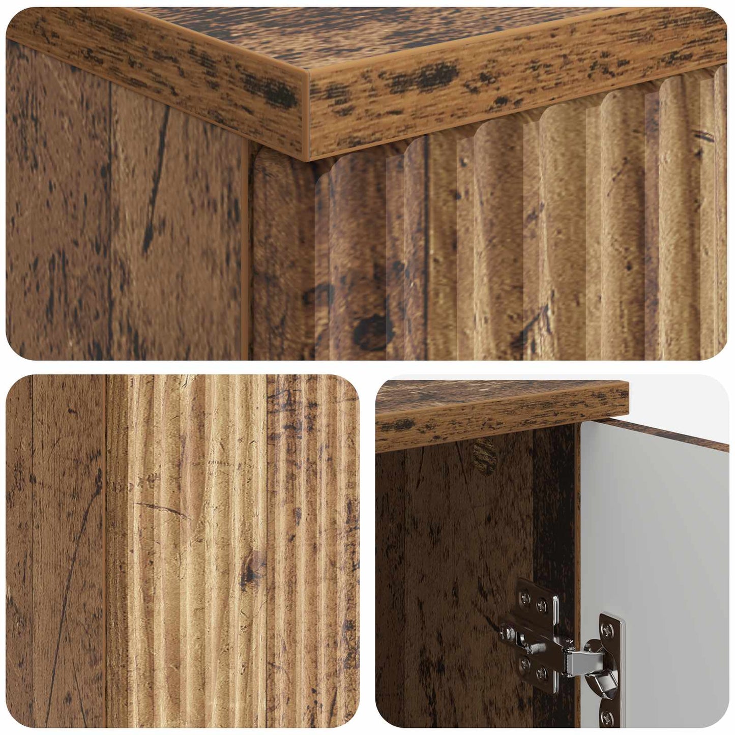 Schreibtisch mit Regal Altholz 142,5 x 50 x 75 cm Holzwerkstoff