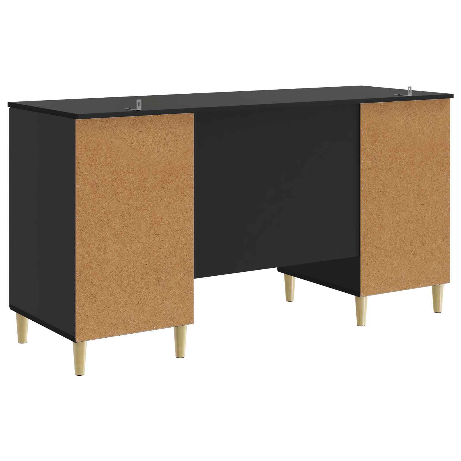 Schreibtisch Schwarz Holzwerkstoff 142,5 x 50 x 75 cm