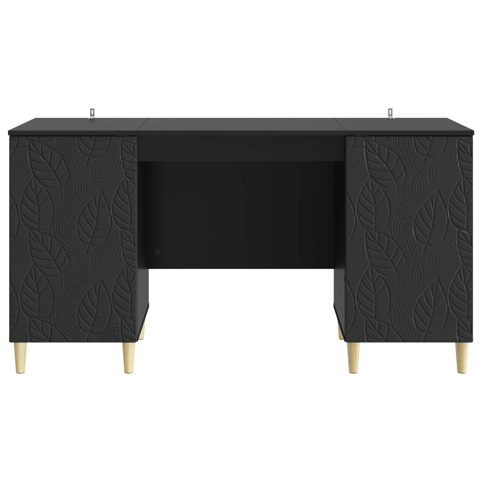 Schreibtisch Schwarz Holzwerkstoff 142,5 x 50 x 75 cm