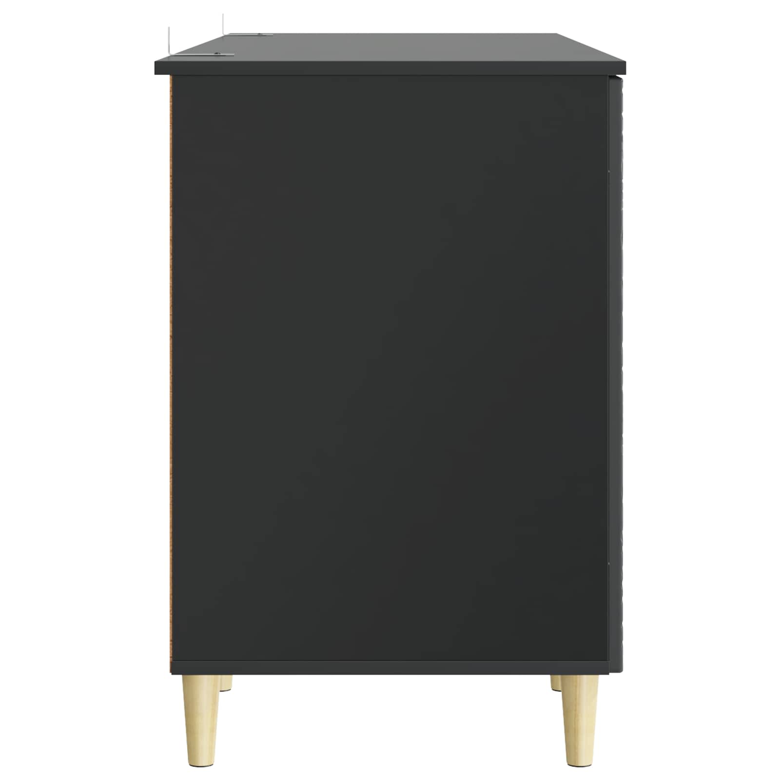 Schreibtisch Schwarz Holzwerkstoff 142,5 x 50 x 75 cm