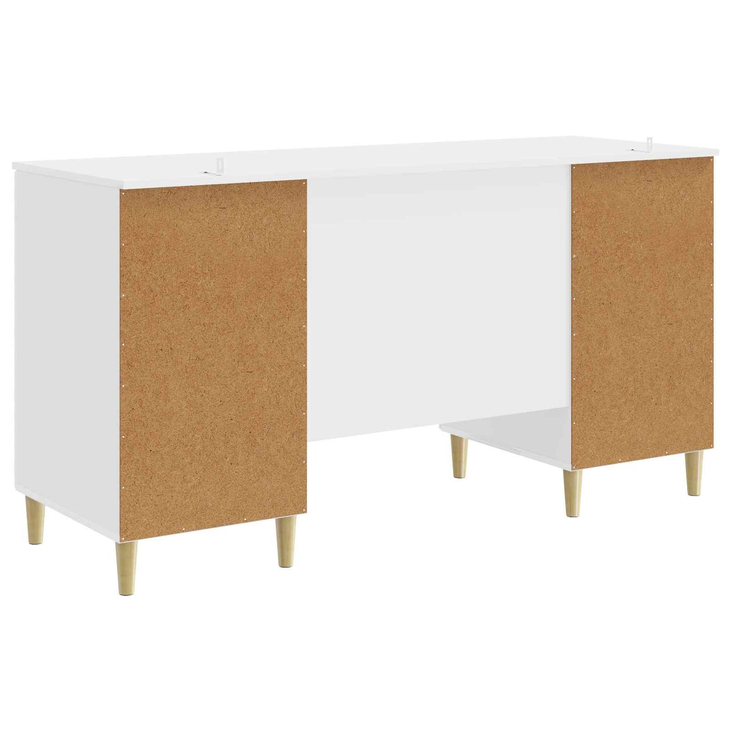 Schreibtisch Hochglanz Weiß Holzwerkstoff 142,5 x 50 x 75 cm