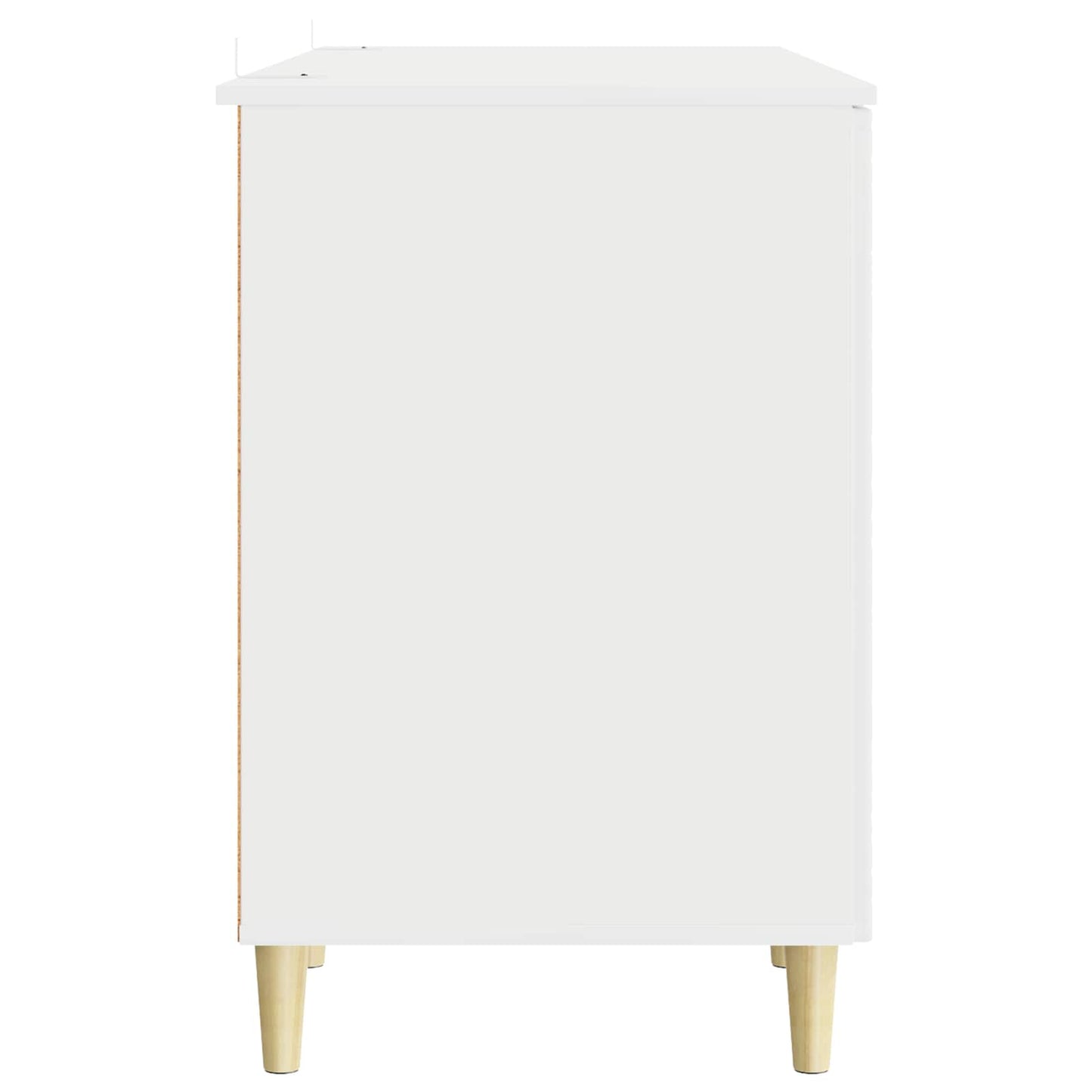 Schreibtisch Hochglanz Weiß Holzwerkstoff 142,5 x 50 x 75 cm