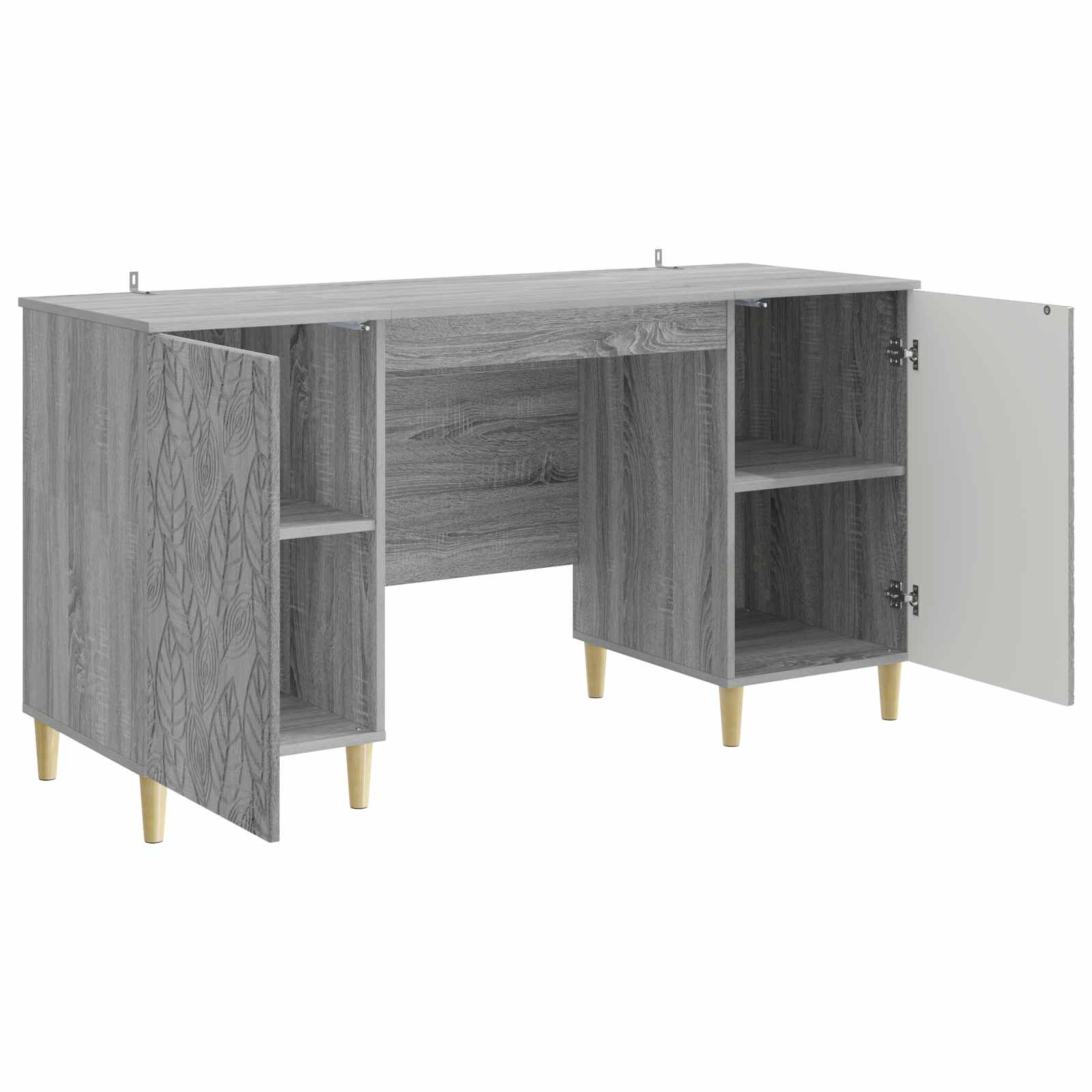 Schreibtisch Grau Sonoma Holzwerkstoff 142,5 x 50 x 75 cm