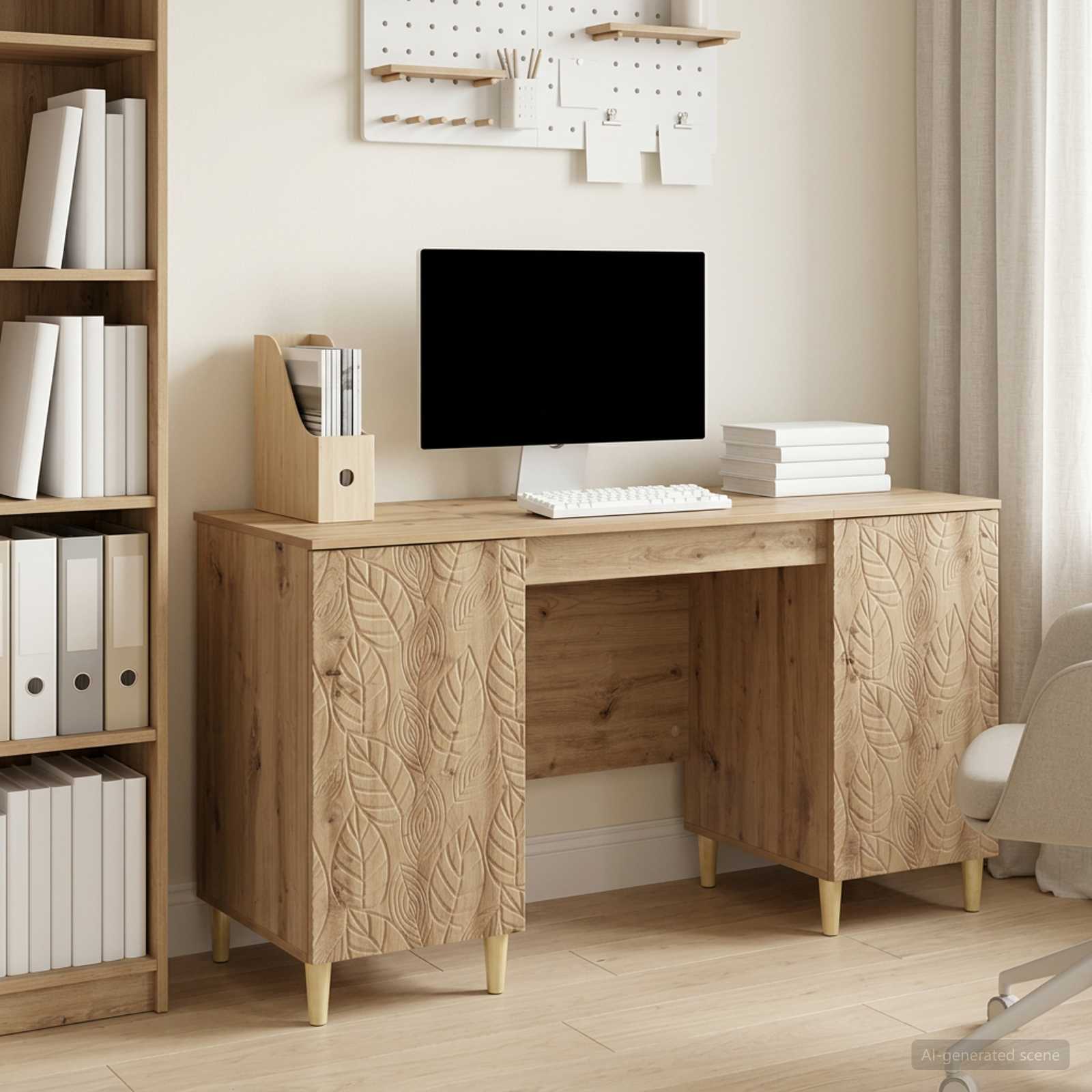 Schreibtisch Artisan-Eiche Holzwerkstoff 142,5 x 50 x 75 cm