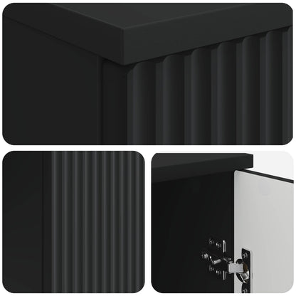 Schreibtisch mit Regal Schwarz 142,5 x 50 x 75 cm Holzwerkstoff