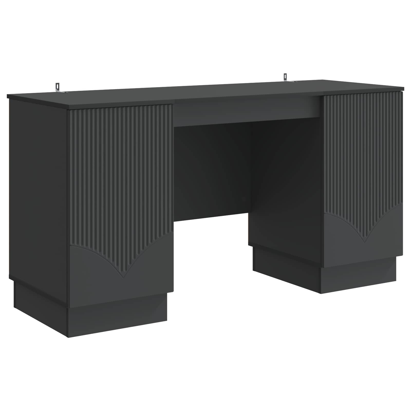 Schreibtisch mit Regal Schwarz 142,5 x 50 x 75 cm Holzwerkstoff