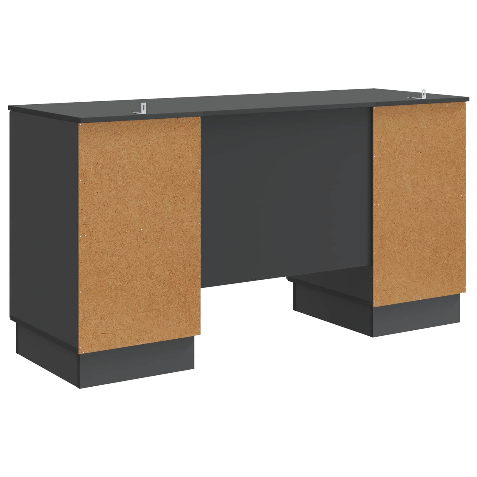 Schreibtisch mit Regal Schwarz 142,5 x 50 x 75 cm Holzwerkstoff