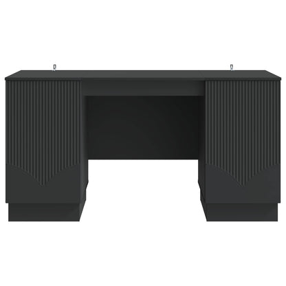 Schreibtisch mit Regal Schwarz 142,5 x 50 x 75 cm Holzwerkstoff