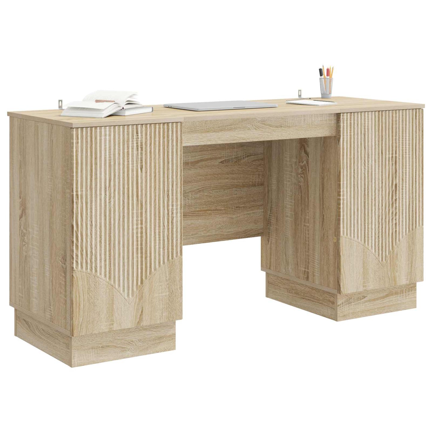 Schreibtisch Sonoma-Eiche 142,5 x 50 x 75 cm Holzwerkstoff