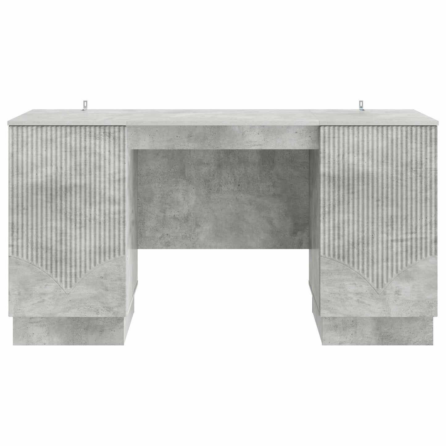 Schreibtisch mit Tür Betongrau 142,5 x 50 x 75 cm Holzwerkstoff