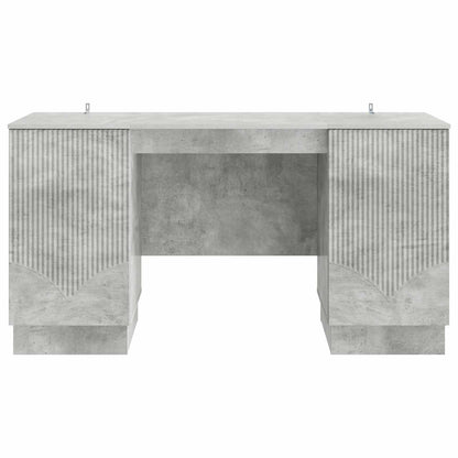 Schreibtisch mit Tür Betongrau 142,5 x 50 x 75 cm Holzwerkstoff