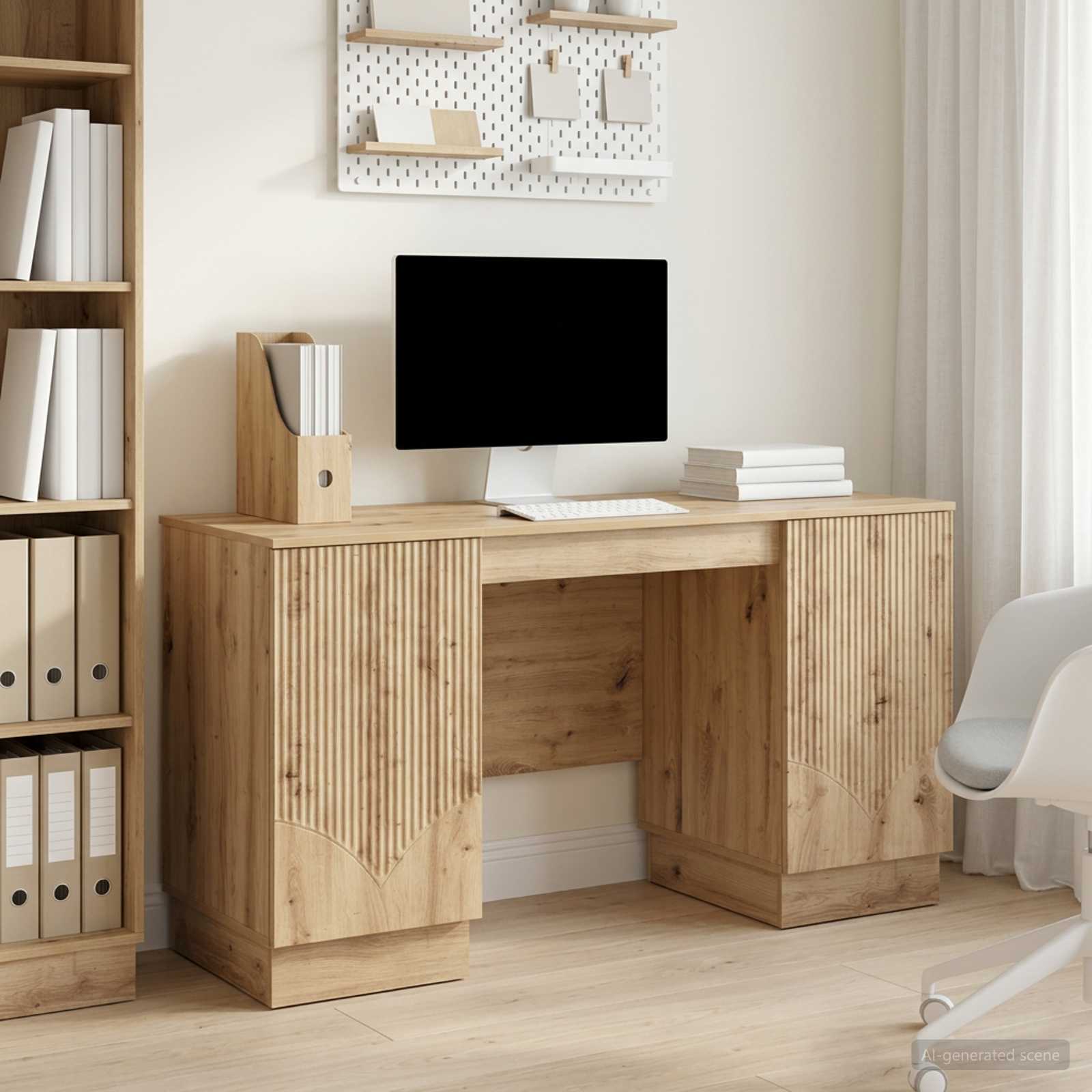Schreibtisch Artisan-Eiche Holzwerkstoff 142,5 x 50 x 75 cm