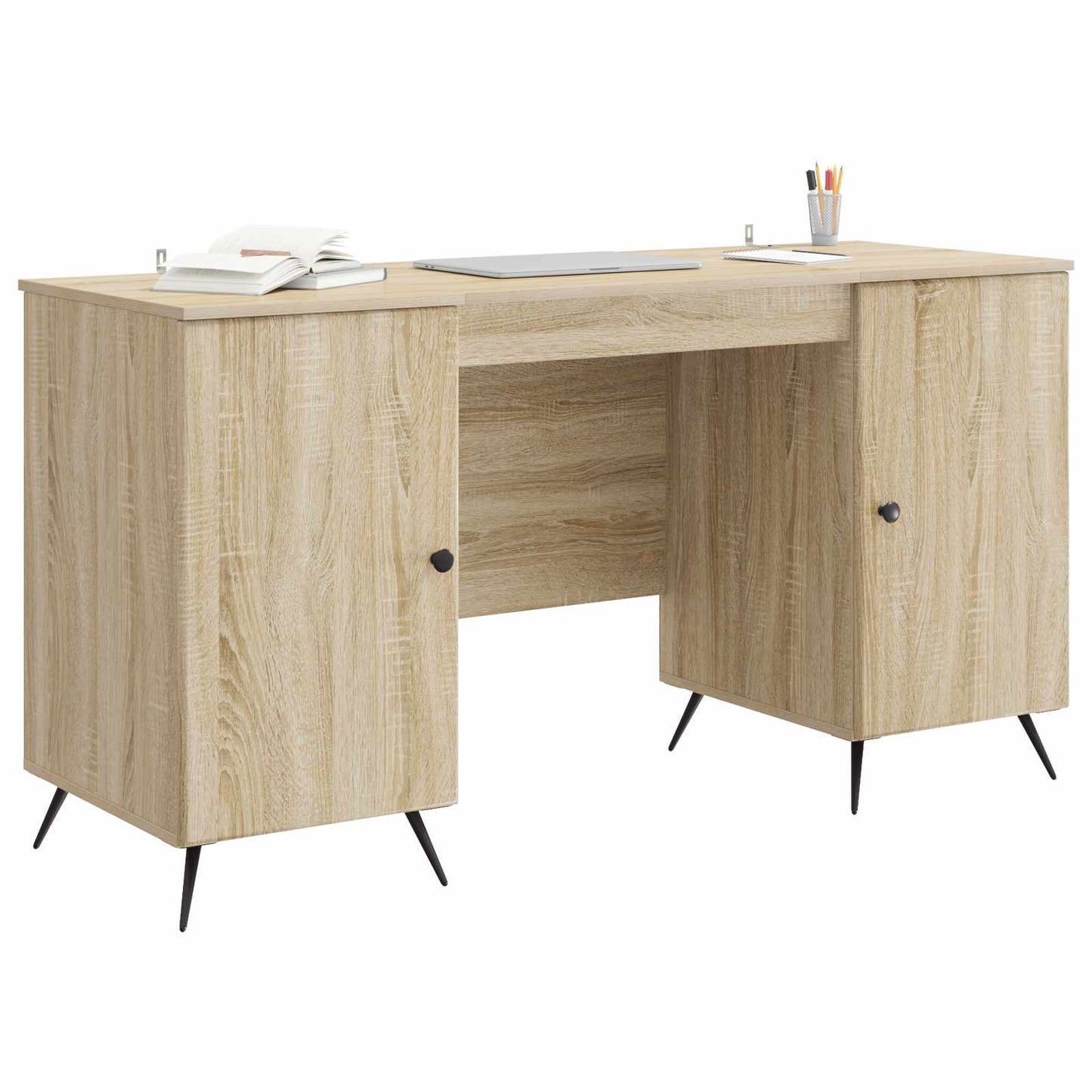 Schreibtisch Sonoma-Eiche 142,5 x 50 x 75 cm Holzwerkstoff