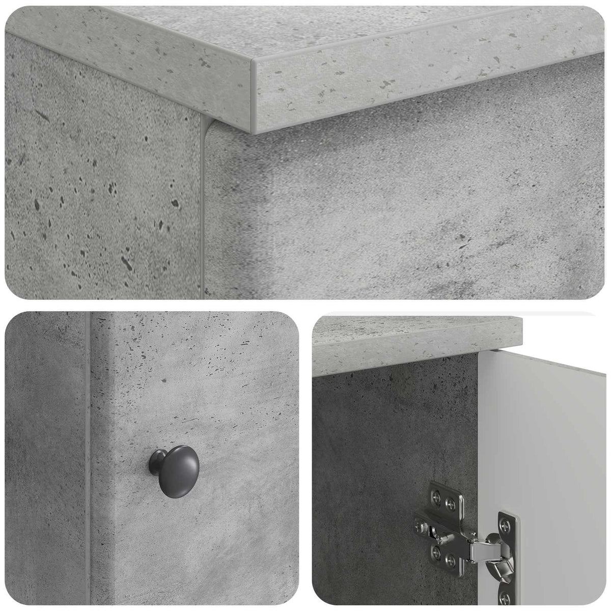 Schreibtisch Betongrau 142,5 x 50 x 75 cm Holzwerkstoff