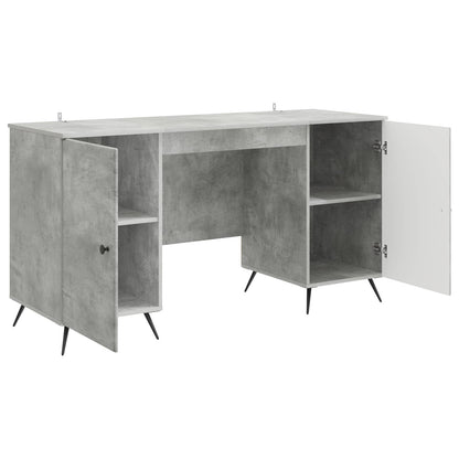 Schreibtisch Betongrau 142,5 x 50 x 75 cm Holzwerkstoff