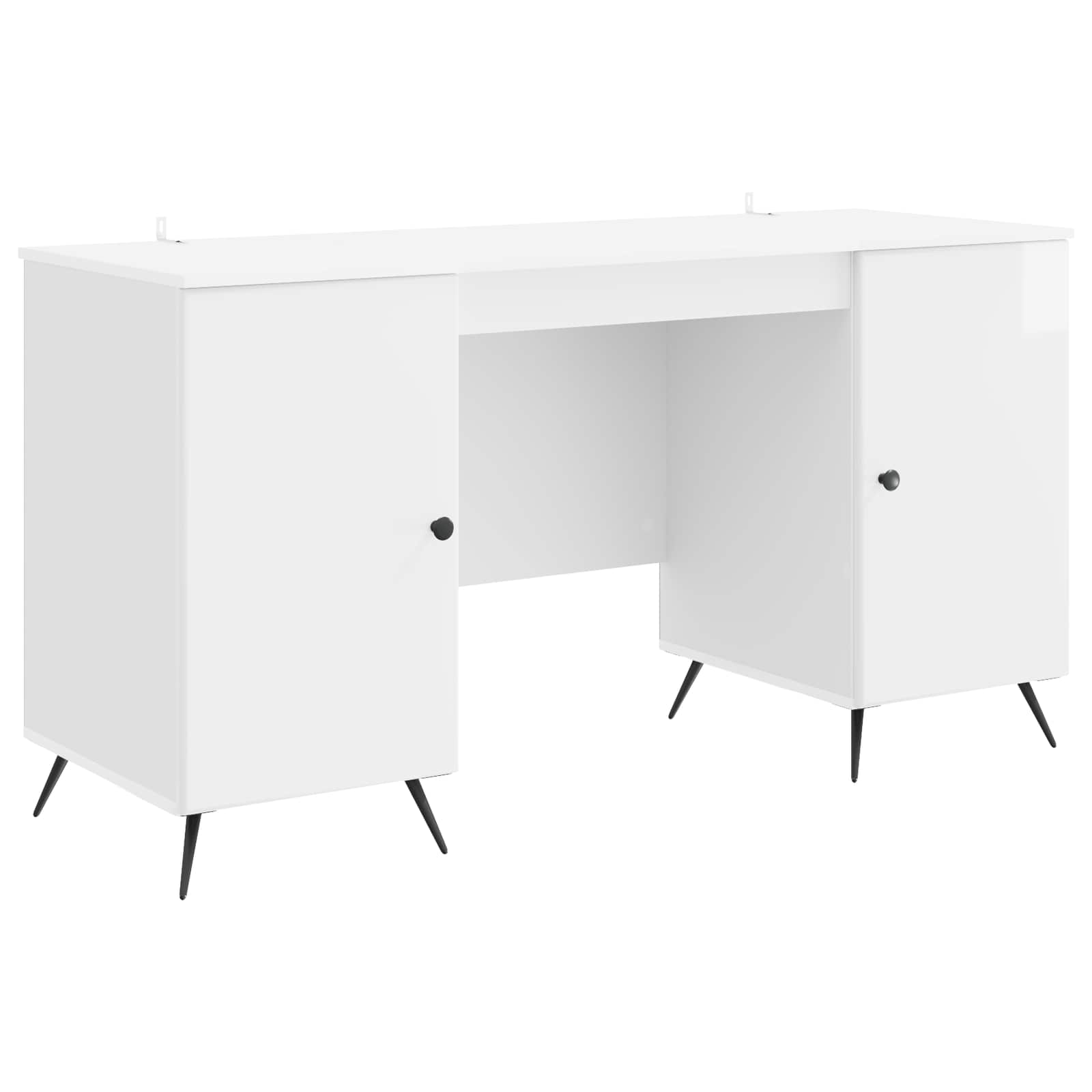 Schreibtisch Hochglanz Weiß 142,5 x 50 x 75 cm Holzwerkstoff
