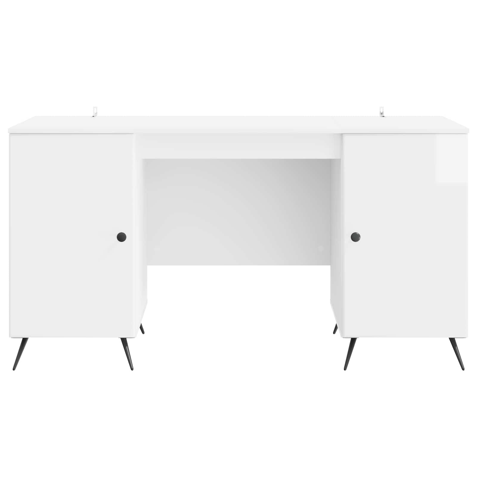 Schreibtisch Hochglanz Weiß 142,5 x 50 x 75 cm Holzwerkstoff