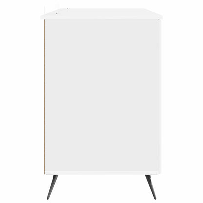 Schreibtisch Hochglanz Weiß 142,5 x 50 x 75 cm Holzwerkstoff