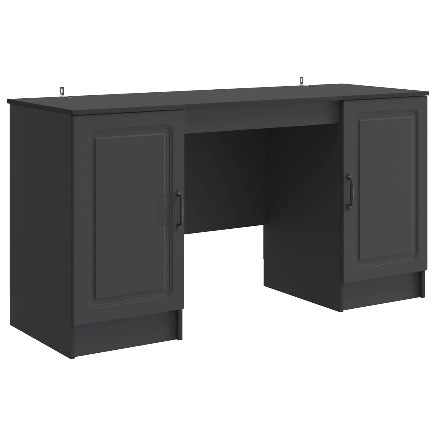 Schreibtisch mit Regal Schwarz 142,5 x 50 x 75 cm Holzwerkstoff