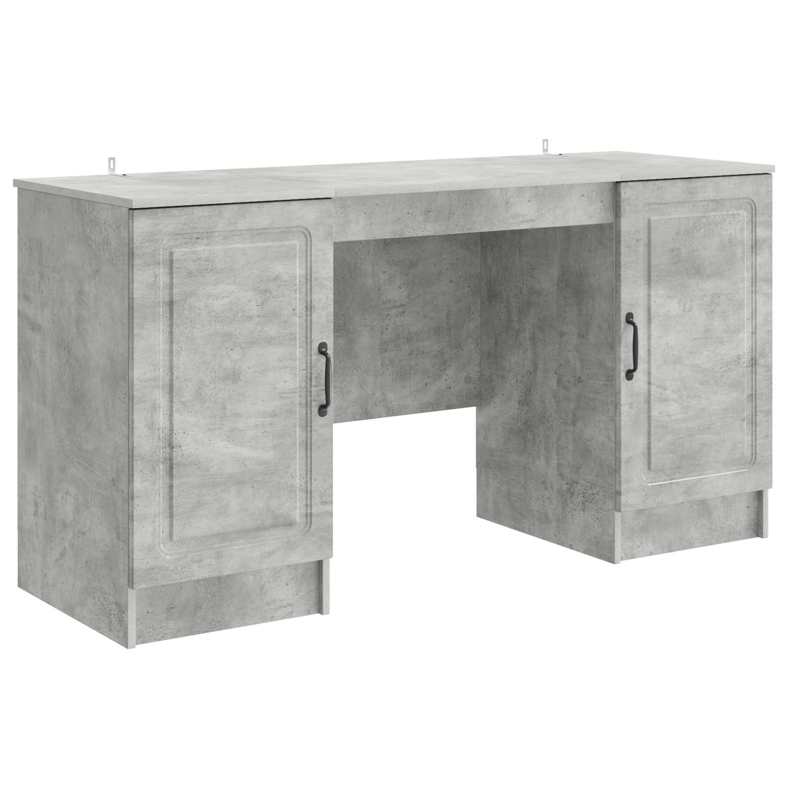 Schreibtisch mit Tür Betongrau 142,5 x 50 x 75 cm Holzwerkstoff