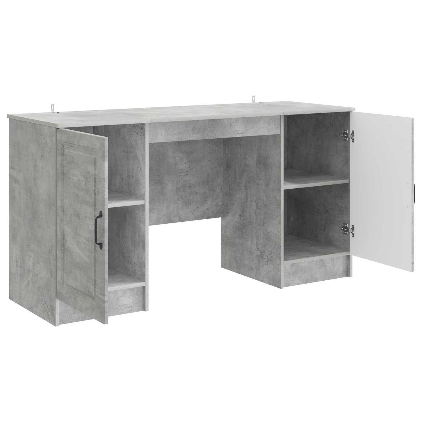 Schreibtisch mit Tür Betongrau 142,5 x 50 x 75 cm Holzwerkstoff