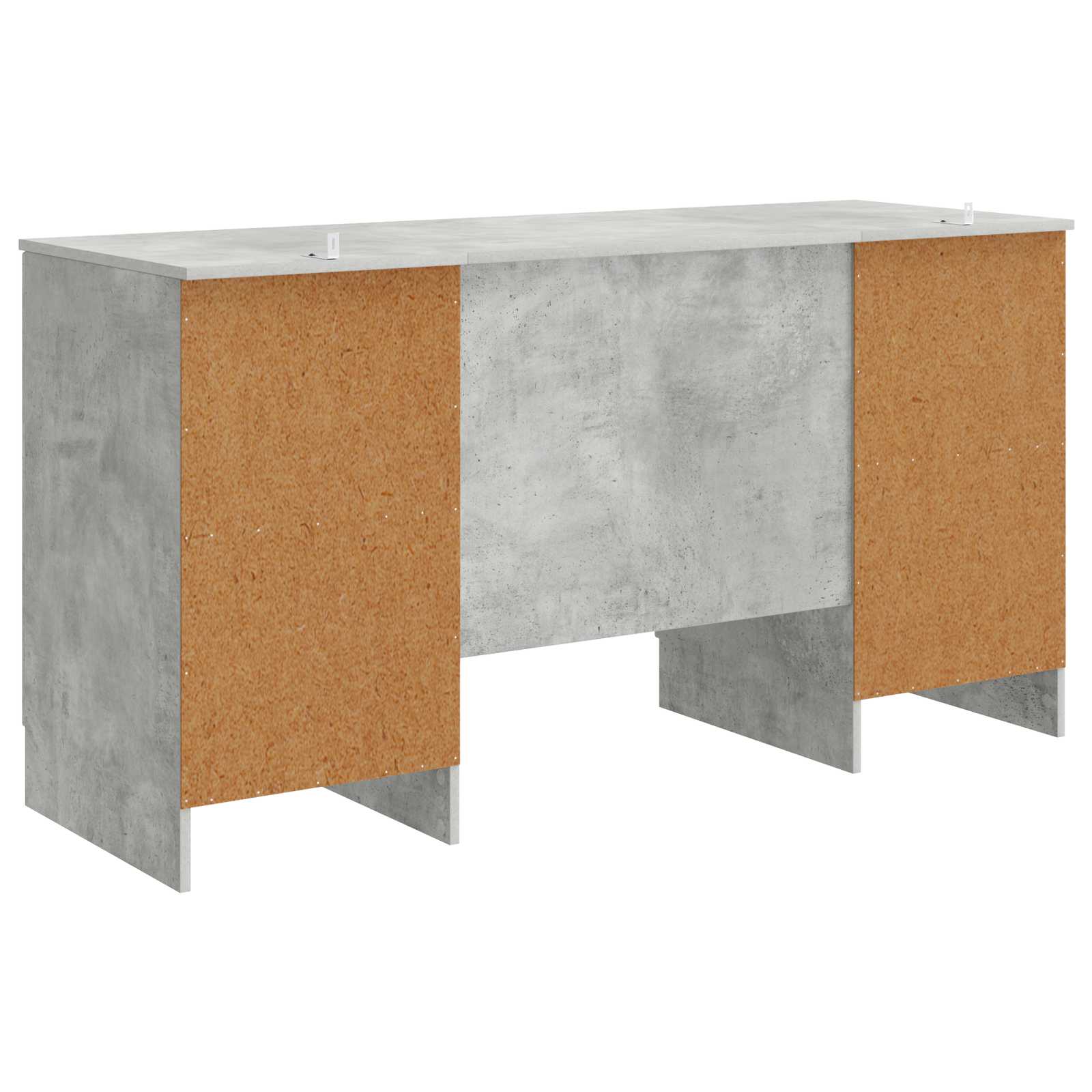 Schreibtisch mit Tür Betongrau 142,5 x 50 x 75 cm Holzwerkstoff