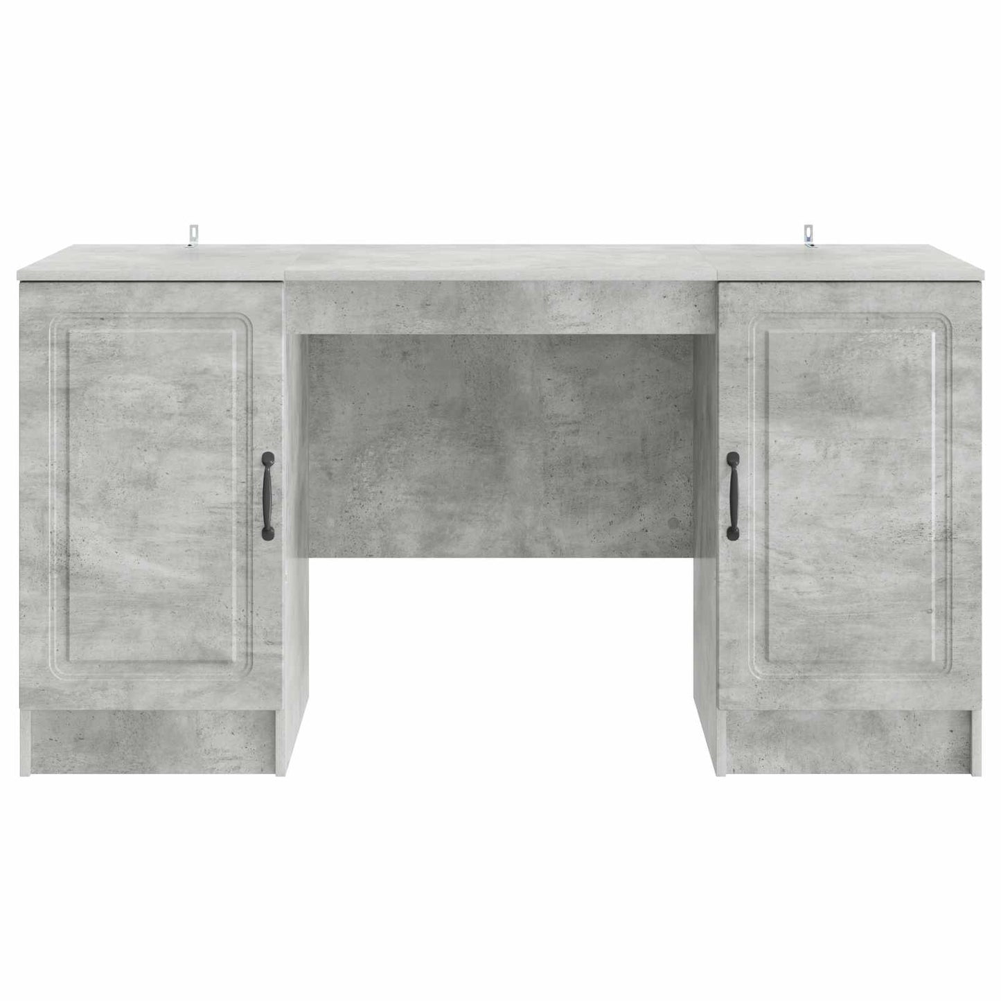 Schreibtisch mit Tür Betongrau 142,5 x 50 x 75 cm Holzwerkstoff